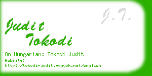 judit tokodi business card